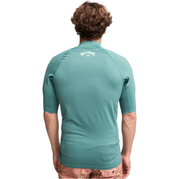 2026 Billabong Mens Waves All Day Short Sleeve Rash Vest EBYWR00101 - Sea Green